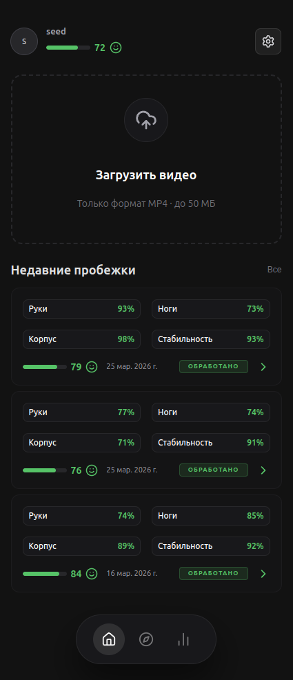 Скриншот интерфейса RUNAI